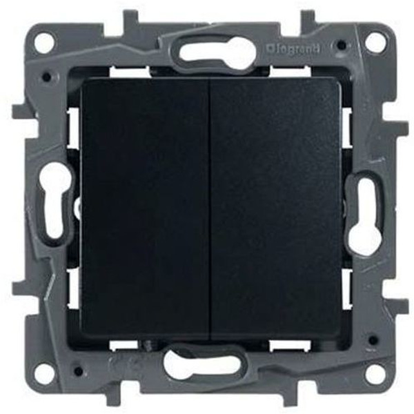 Выключатель двухклавишный Legrand Etika 672602-00.00-00.00-00.01