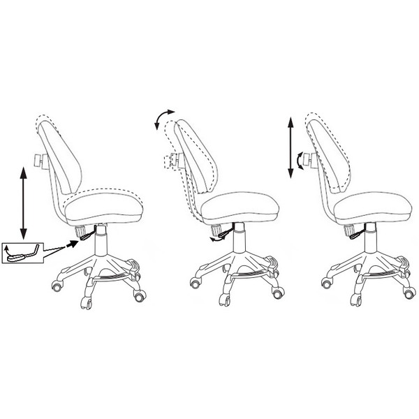 Кресло детское Бюрократ KD-4-F/TW-55 (голубой)