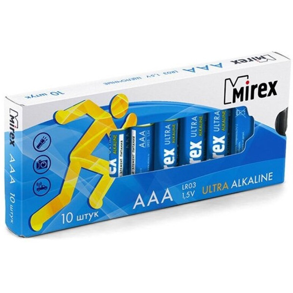 Батарейка Mirex Ultra Alkaline AAA 10 шт LR03-M10
