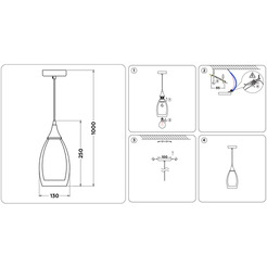 Подвесной светильник Ambrella Light Traditional TR3544 черный/серый Е14х1