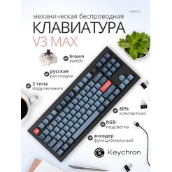 Клавиатура Keychron V3 Max V3M-D3 (Gateron Jupiter Brown)