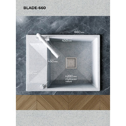 Кухонная мойка Polygran Blade 660 (светло-серый)