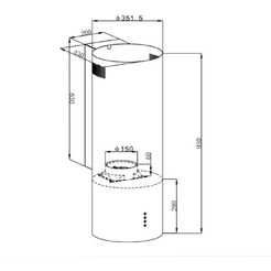 Вытяжка HOMSair Art 1050WL 35 (черный)
