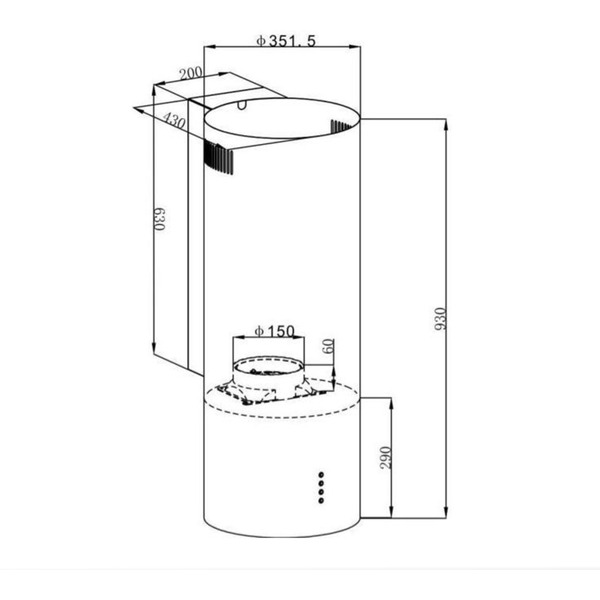 Вытяжка HOMSair Art 1050WL 35 (черный)