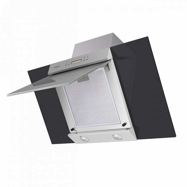 Кухонная вытяжка Maunfeld Gloria 90 (нержавеющая сталь/черное стекло)