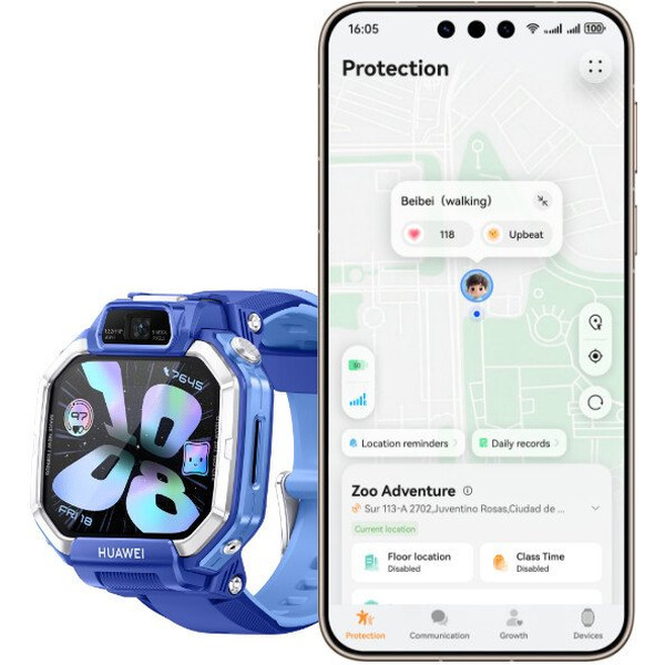Детские умные часы Huawei Watch Kids X1 DRА-L10 (синий, с синим ремешком)