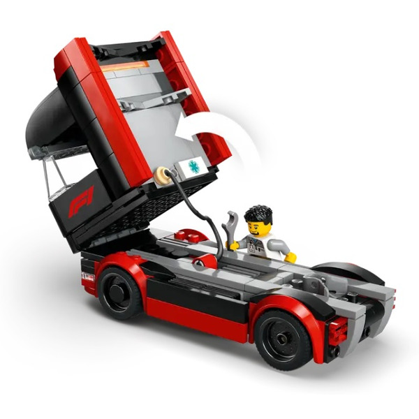 Конструктор LEGO City 60445 Грузовик F1 с болидами RB20 и AMR24 F1