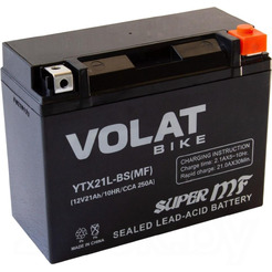 Мотоаккумулятор VOLAT YTX21L-BS 21Ah (MF) R+