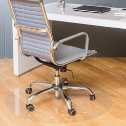 Коврик защитный напольный BRABIX 604849 (поликарбонат, КРУГ Д. 100 см, глянец, 1 мм)