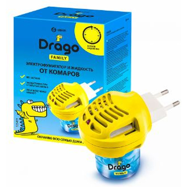 Электрофумигатор + жидкость от комаров Grass Drago NS-0002 30 мл