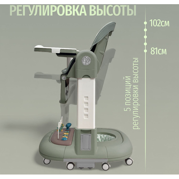 Стульчик для кормления Bubago William BG 193-1 (Зеленый)