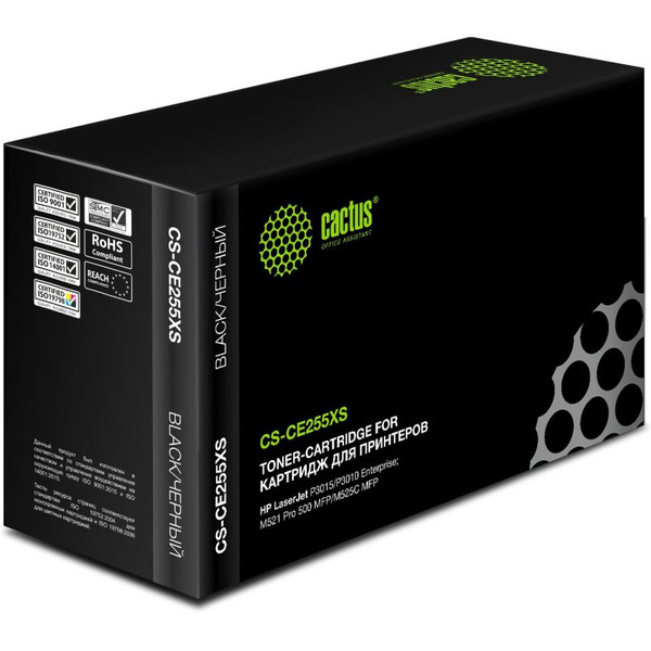 Картридж лазерный Cactus CS-CE255XS CE255X черный (12500стр.) для HP LJ P3015