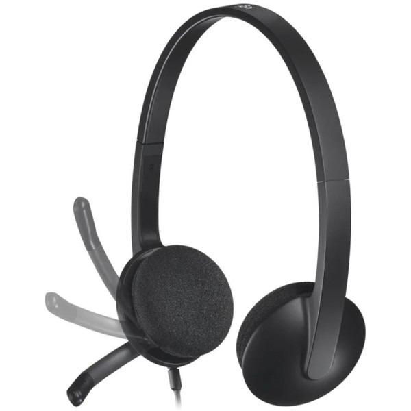 Наушники с микрофоном Logitech H340 981-000509 (серый/черный)