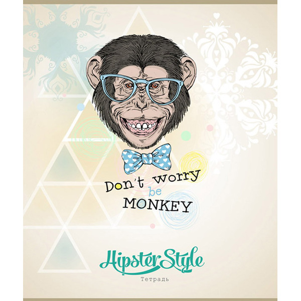 Тетрадь 48 л Стильные животные, клетка, лён (Проф-Пресс) арт. 48-9961