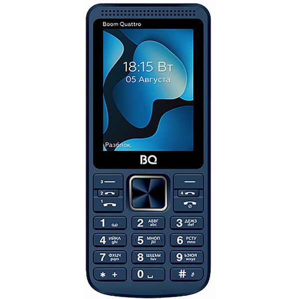 Кнопочный телефон BQ-Mobile BQ-2455 Boom Quattro (синий)