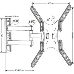 Кронштейн для ТВ MASTERKRON PLA17-443