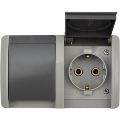 Блок из 2 розеток горизонтальный KRANZ INDUSTRIAL KR-78-0614