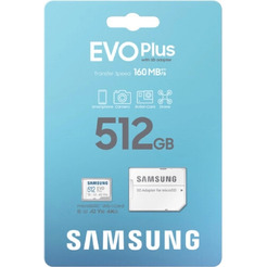Карта памяти Samsung EVO Plus microSDXC MB-MC512SA 512GB (с адаптером)