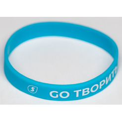 Браслет 5 ЭЛЕМЕНТ GO ТВОРИТЬ ДОБРО (голубой)