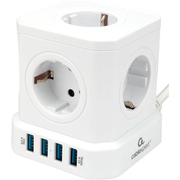 Сетевой фильтр Cablexpert TWR-5-U4-W-2