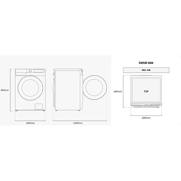 Стирально-сушильная машина Samsung WD11DG6B85BELP