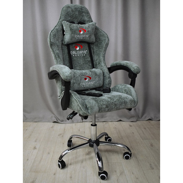 Вибромассажное кресло Calviano Nero (green plush)