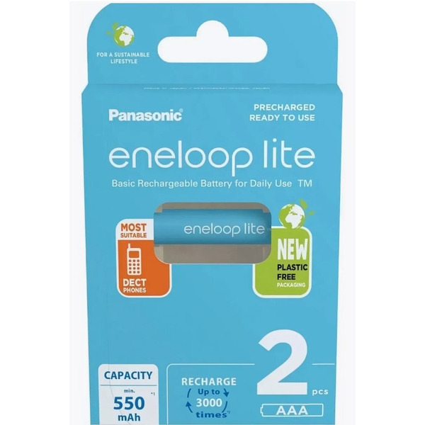 Аккумулятор Panasonic Eneloop Lite AAA BK-4LCCE/2CP (2 шт)