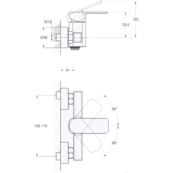 Смеситель для душа ECONOCE EC0383