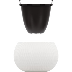 Кашпо Альтернатива Жемчужина М8722 (белый)