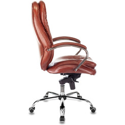 Кресло Бюрократ T-9950 (светло-коричневый Leather Eichel кожа)
