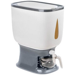 Контейнер для круп с дозатором PERFECTO LINEA 34-322431 10 кг, бело-серый