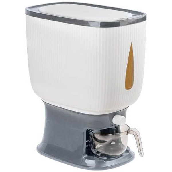 Контейнер для круп с дозатором PERFECTO LINEA 34-322431 10 кг, бело-серый