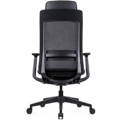 Кресло компьютерное SitZone E-VL002A сетка/ткань, черный, крестов. пластик