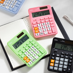 Калькулятор Deli EM210 (розовый)