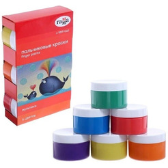 Краски пальчиковые Гамма "Мультики" 180120213 (6 цветов)