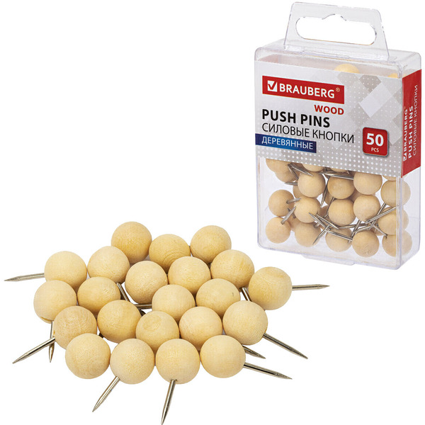 Силовые кнопки-гвоздики BRAUBERG 272761 (50 шт.)
