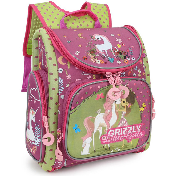 Рюкзак Grizzly RA-971-1 (фуксия/салатовый)
