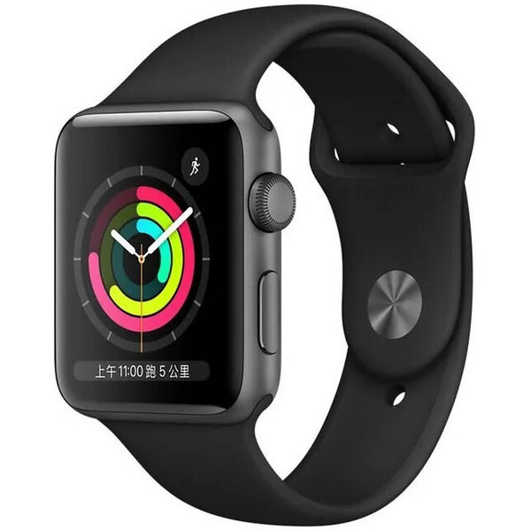 Смарт-часы Apple Watch Series 3 GPS 38mm Space Grey Aluminium Case with Black Sport Band MTF02FS/A