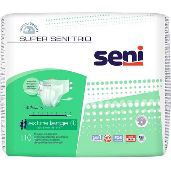 Подгузники для взрослых Seni Super Trio XL (10 шт)