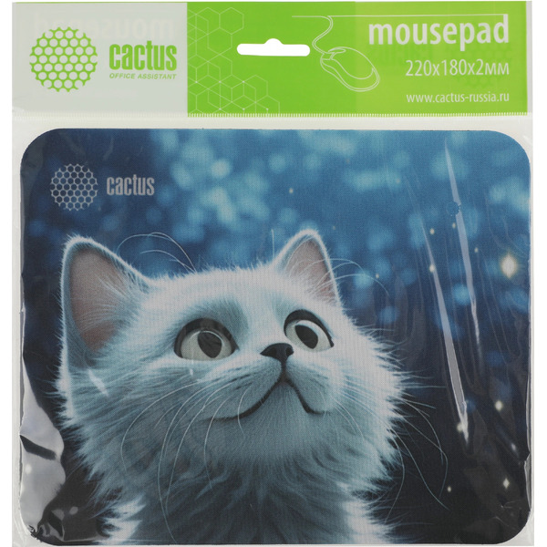 Коврик для мыши Cactus White Cat CS-MPC-P06XS