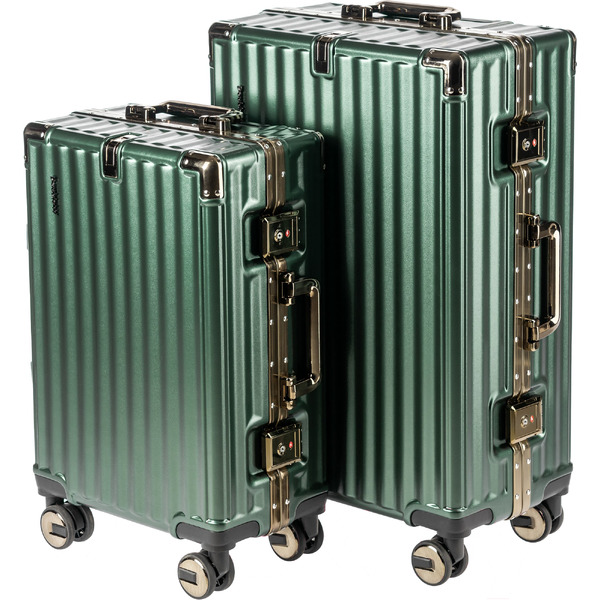 Чемодан DoubleW E087# (S, темно-зеленый)