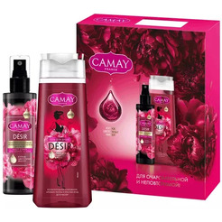 Подарочный набор CAMAY DESIR 2025 (мист-спрей д/волос 190мл+ гель д/душа 250мл)