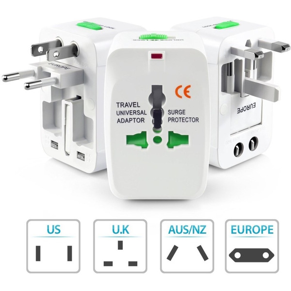 Переходник для сетевого з/у Volare Rosso World Travel Adaptor (Белый)