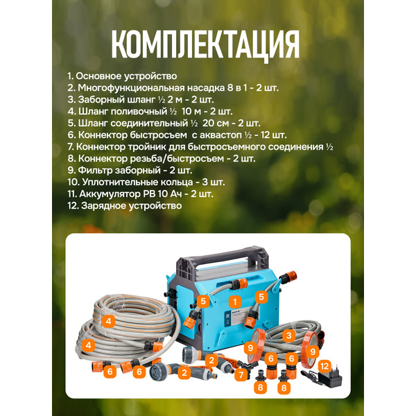 Аккумуляторный опрыскиватель GPT SUPER STORM 2