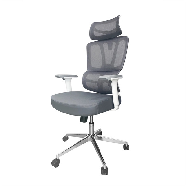 Кресло офисное SITUP PALMA WHITE chrome (сетка Grey/ Grey)
