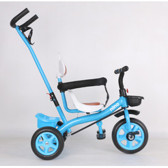 Трехколесный велосипед с ручкой NINO K98 (синий)