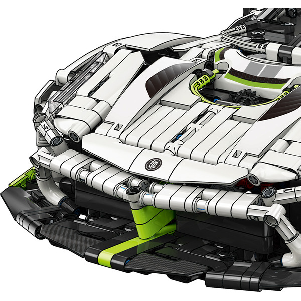 Игрушка конструктор MOYU Koenigsegg Jesko MY88023 (с пультом дистанционного управления и набором электродвигателей)