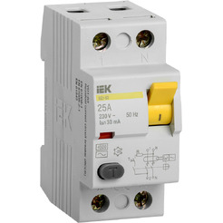 Устройство защитного отключения IEK ВД1-63 2Р 25А 30мА MDV10-2-025-030