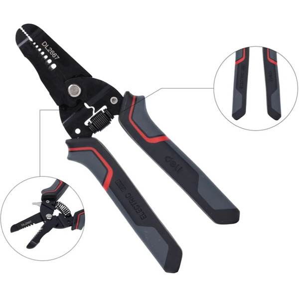 Инструмент для снятия изоляции Deli EDL2667