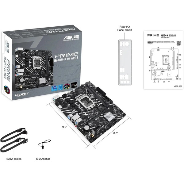 Материнская плата ASUS Prime H610M-K D4 ARGB